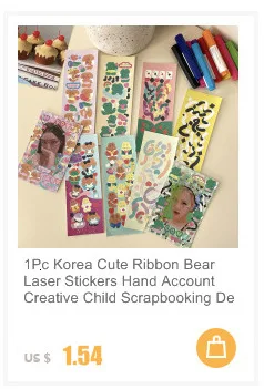 1Pc Ins Gradient Laser Rose Series Decoration Laser Stickers Scrapbooking Hand Account Cute Stationery Sticker School Suppliesr