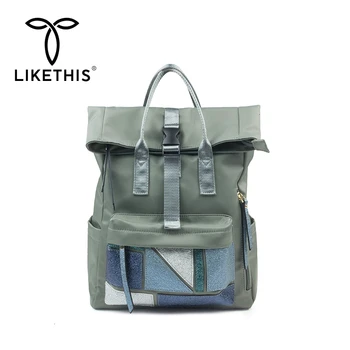 

LIKETHIS New Backpack School Women Bag 2019 Autumn Large Laptop Bagpack Travel Waterproof Rucksack School Bags For Teenage Girls