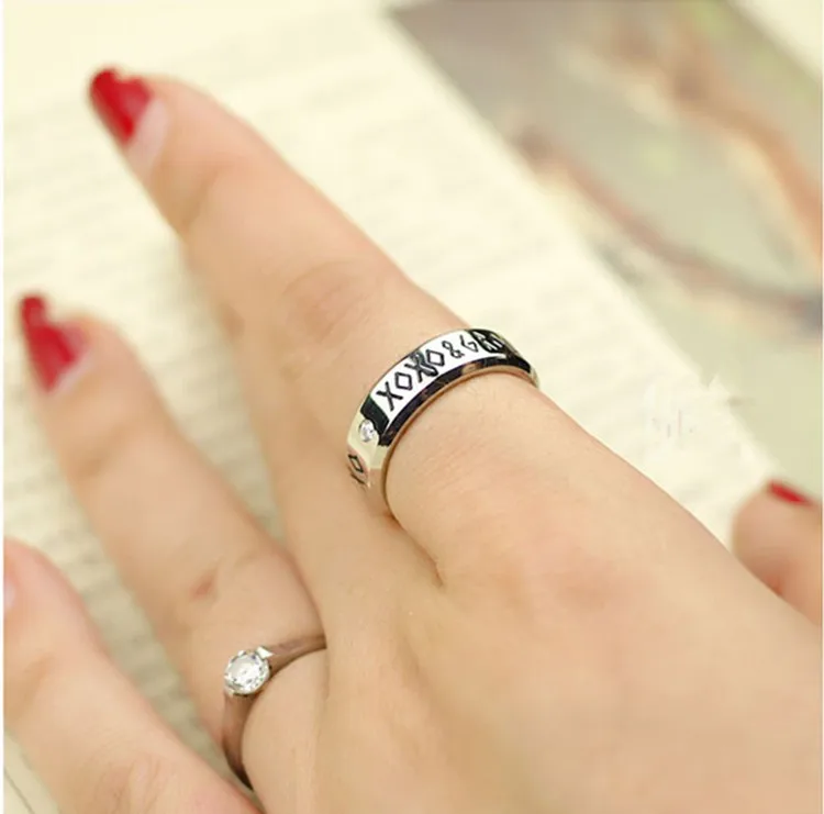 Bigbang kpop English name Infinity ring tail ring titanium steel rope 8.5 size Send leather boxes k-pop jewelry men young women
