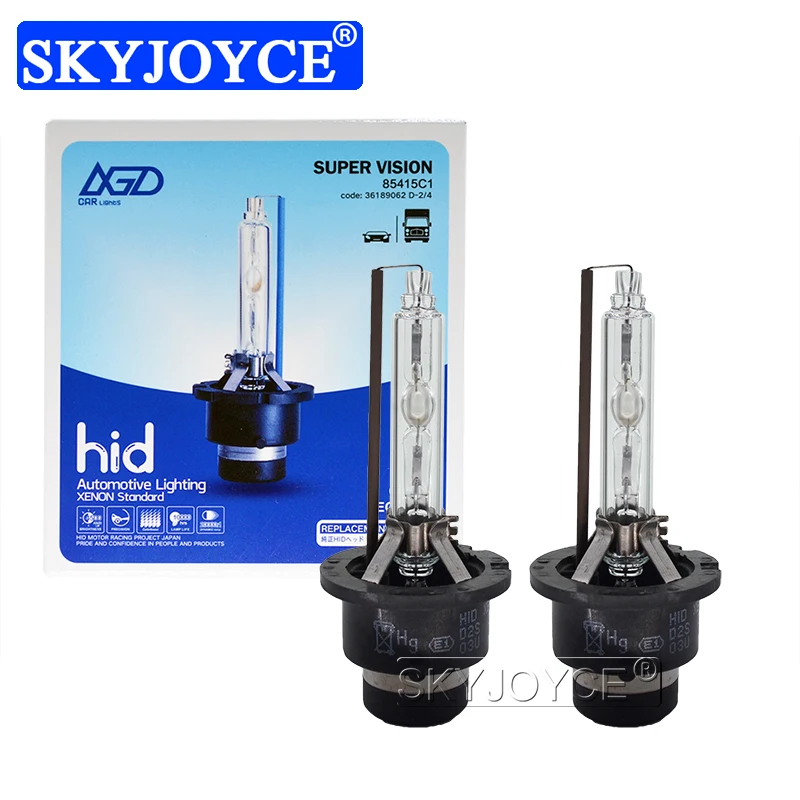 SKYJOYCE New 2PCS 35W Xenon D2S Replacement HID Bulb D4S Xenon HID Lamps 5500K Super Fast Bright D2R D4R Car Headlight Bulbs (1)