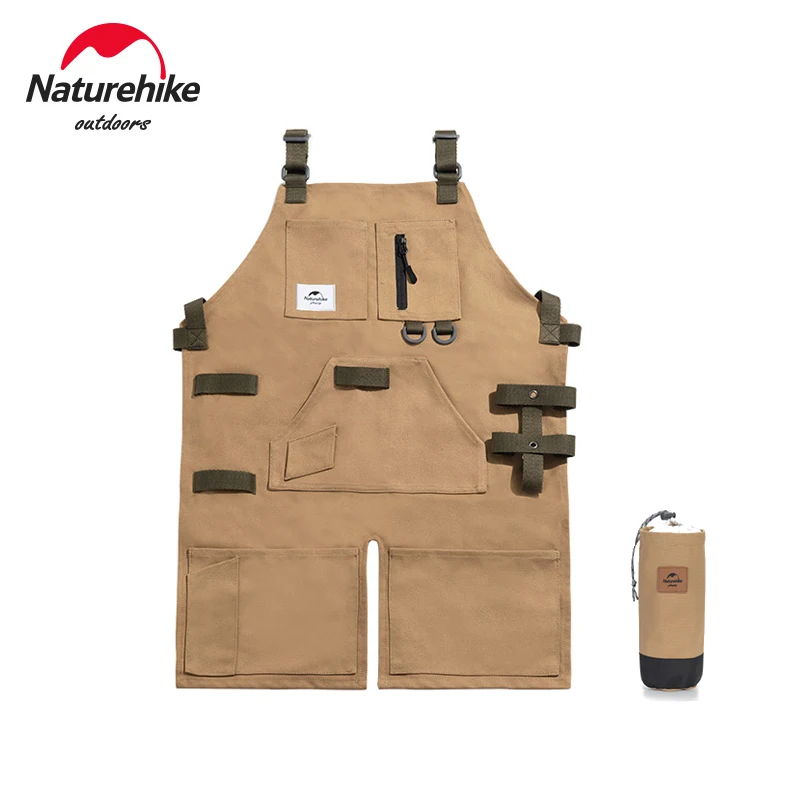 Naturehike Apron Wear Resisting Canvas Tool Vest Multi-Functional Ultralight Multi Pocket Vest Outdoor Hiking Bbq Camping Vest 1