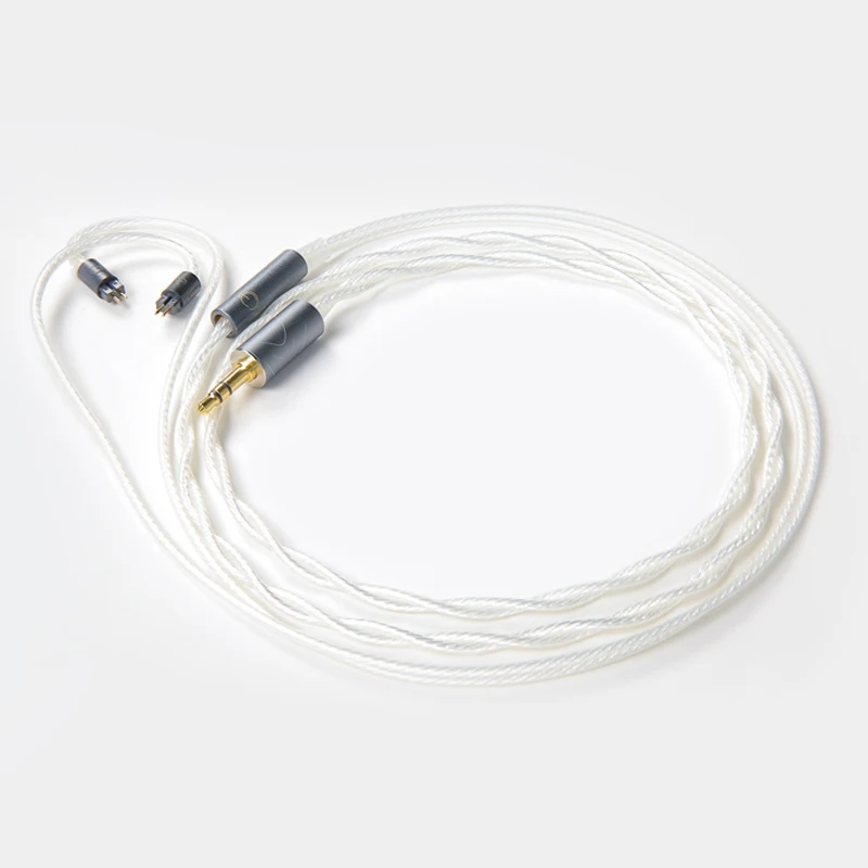 OEAudio 2QuadSPC 8 Core Oxygen Free Copper Plug Silver Wire Cable 0.78mm MMCX