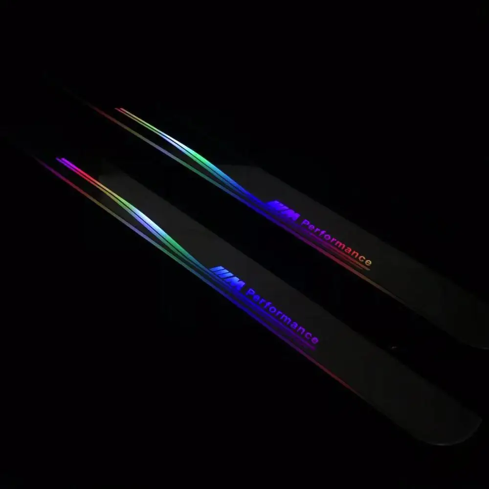  Osmrk led moving door scuff for BMW coupe dynamic door sill plate flat lining overlay guards welcom - 4000047064153