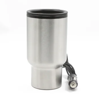 

Hot Stainless Steel DC 12V Car Styling Auto Accessories Car Cigarette Lighter Adapter Thermos 450ml Car Heated Cup EA10818