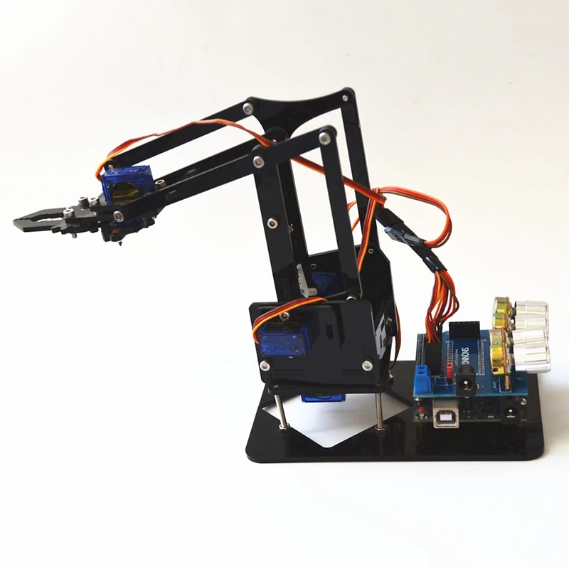 DIY акриловый робот рука робот коготь для Arduino комплект 4DOF игрушки механический захват манипулятор DIY SNAM1900