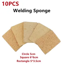 

10Pcs Welding Sponge Reusable High Suitable For Electric Soldering Iron Cleaning Supplies Temperature Resistant Cleaning Sponge