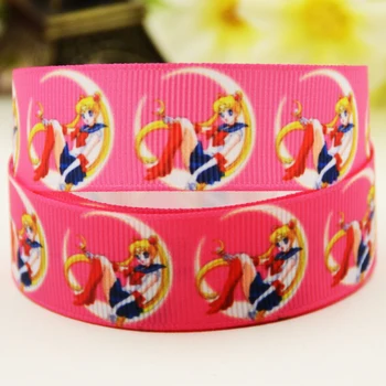

22mm 25mm 38mm 75mm Sailor Moon Cartoon printed Grosgrain Ribbon party decoration 10 Yards X-03017