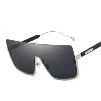 

Oversized Flat Top Sunglasses Women Luxury 2020 Unique Mens Sun Glasses Brand Designer Vintage Eyewear Square Travel Oculos