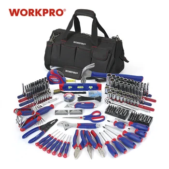 Price WORKPRO 322PC Tool Set Hand Tools Home Repair Tool With Tool Bag