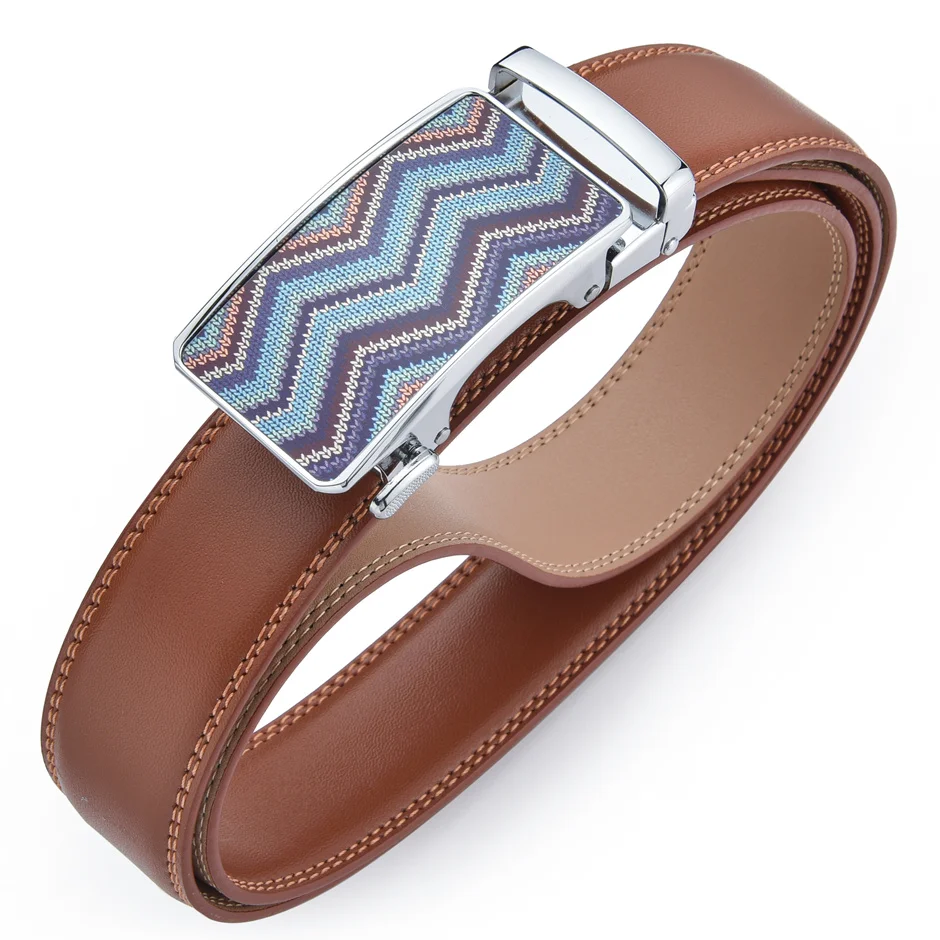 Famous Brand Designer Male Belt New Arrival Brown Black Leather Strap Men's Belts Luxury Automatic Buckle Belts For Men B700