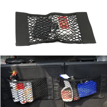 

Mesh Trunk Car Organizer Net Goods Universal Storage Rear Seat Back Stowing Tidying Auto Accessories Car Storage Bag