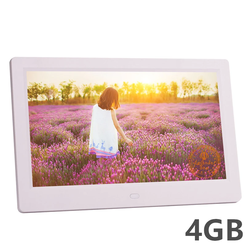 Белый Новинка, 10 дюймов, Экран светодиодный Подсветка HD 1024*600 цифровая фоторамка электронный альбом для фотографий Музыка Фильмы Функция, хороший подарок для ребенка - Цвет: Белый