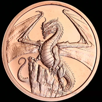 

Pure Copper World Of Dragons Coin Collectibles One Ounce Brand New UNC 40mm