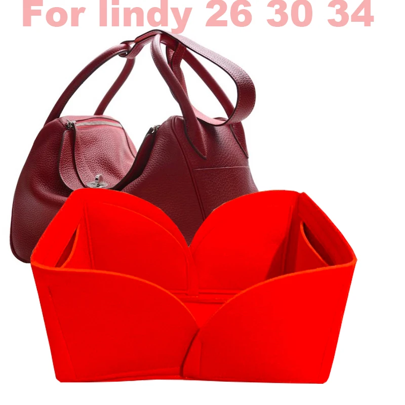 For lindy 26 30 34-3MM Felt PIn sert Bag Organizer Makeup Handbag Organizer Travel Inner Portable Cosmetic Original Organize Bag