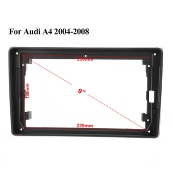 

Double Din Black ABS Plastic Fascia Frame Replace For Audi A4 2004-2008 Refit Car Anadroid Radio Navigation DVD Player Dashboard