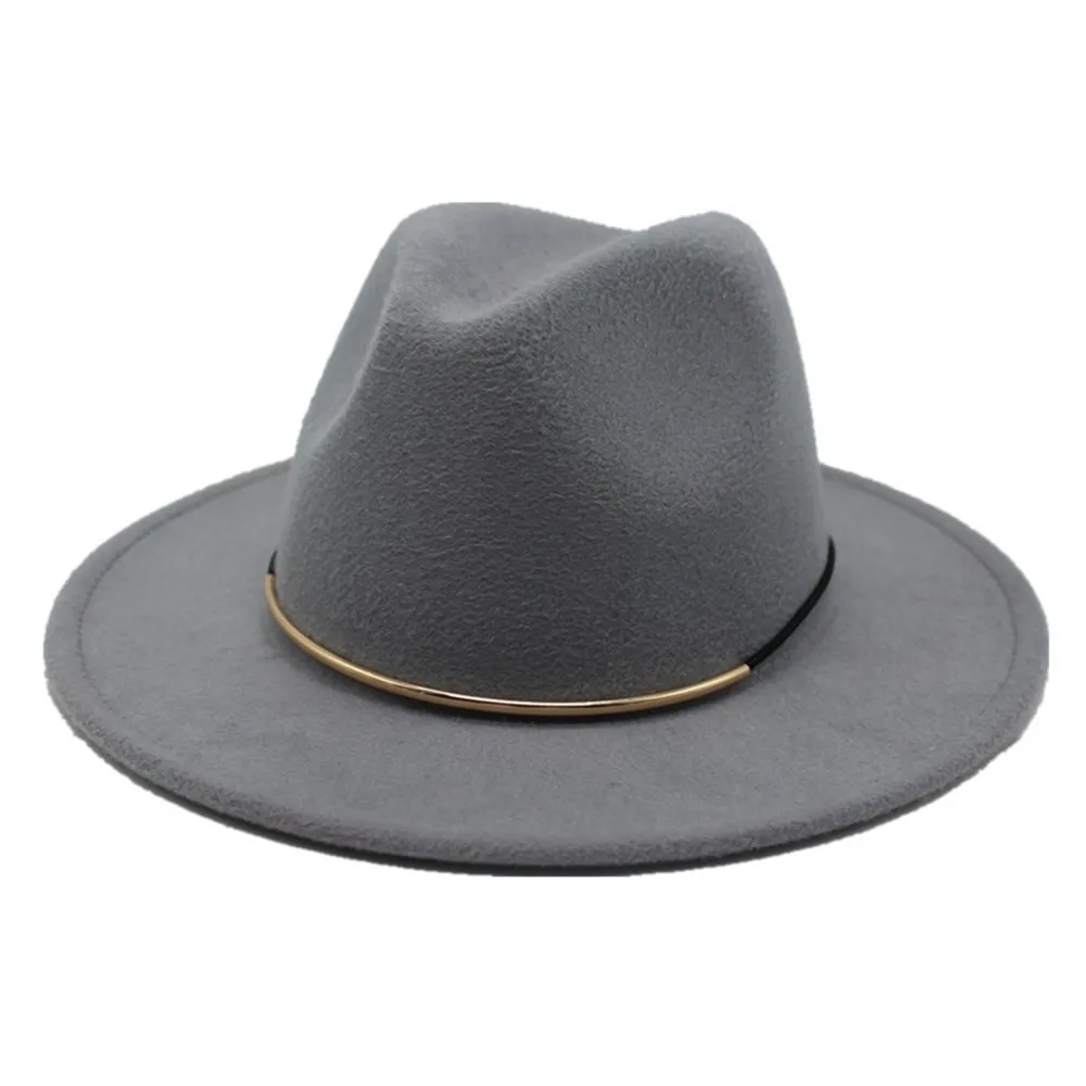 Аутентичная Мужская и женская модная шерстяная шляпа Fedora дорожная Повседневная шляпа широкая шляпа размер 56-58 см