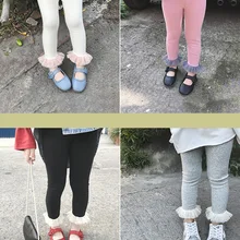 Весенняя новая стильная детская одежда, детские универсальные длинные штаны, кружевные леггинсы для девочек