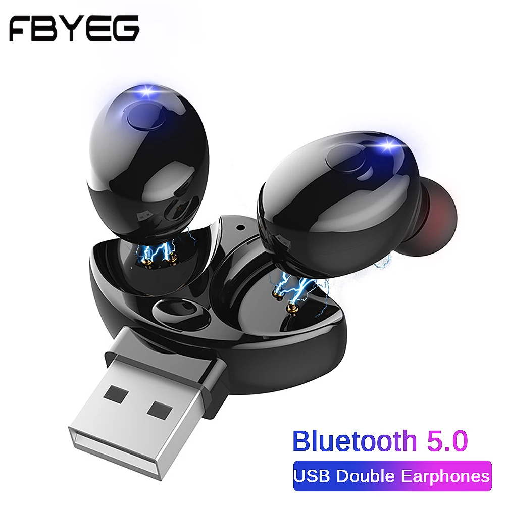 Наушники FBYEG Bluetooth настоящие беспроводные наушники 5 0 TWS вкладыши | Наушники и гарнитуры -4000127063381