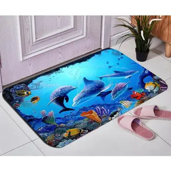 

Bath Mat, Non-Slip Bath Rugs for Bathroom, Super Absorbent and Thick Carpet Bathtub Carpet, 3D Digital Printing, 30*18inch