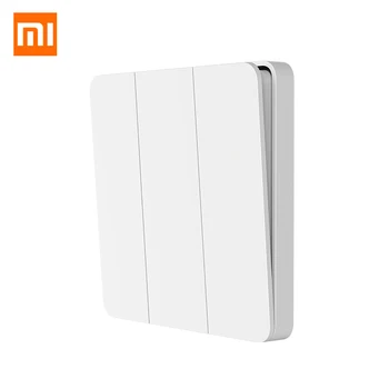 

New Xiaomi Mijia Wall Switch Single Fire Wire No Neutral Dual Control Switch Compatiable with Smart Yeelight Light In Mihome APP