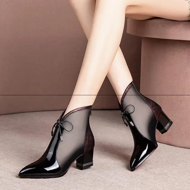Zapatos de tacón alto para Mujer, sandalias puntiagudas sexys, transpirables, para verano, 2020 5