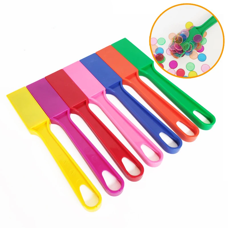 New Children Science Magnetic Stick Set Transparent Color Counting Chips With Metal Loop Early Educational toy for children Gift