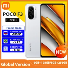 Global Version POCO F3 NFC 5G 6GB 128GB/8GB 256GB Mobile Phone Snapdragon 870 Octa Core 6.67"120Hz E4 AMOLED Display 48MP 33W