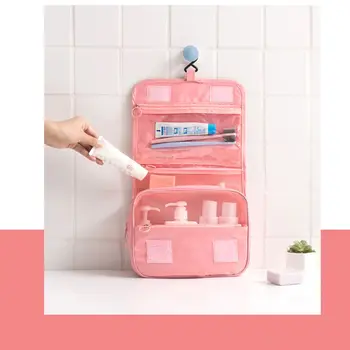 

Hanging Toiletry Bag Cosmetic Make Up Organizer Portable Folding Multifunction Wash Bag Large Capacity With Hook Men Women Trave