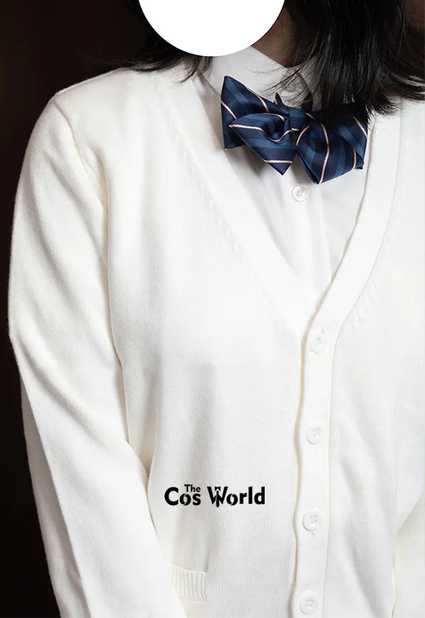 Women Knit Cardigan Spring Autumn Long Sleeve V Neck Sweater Outwear For JK School Uniform