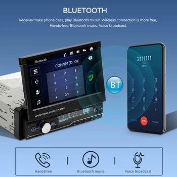 

MP5 Player 7" Screen Bluetooth Handsfree 2 USB Car Stereo Radio FM USB AUX MP5 Player Bluetooth Stereo Retractable Radios Camera