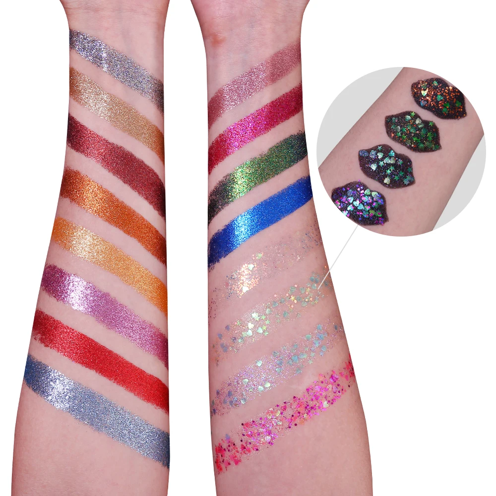UCANBE Halloween Makeup Set Sequin Glitter Eye Shadow+Oil Base Face Body Painting Kit Party Festival Cosmetics Eyeshadow Palette UCANBE Halloween Makeup Set Sequin Glitter Eye Shadow+Oil Base Face Body Painting Kit Party Festival Cosmetics Eyeshadow Palette