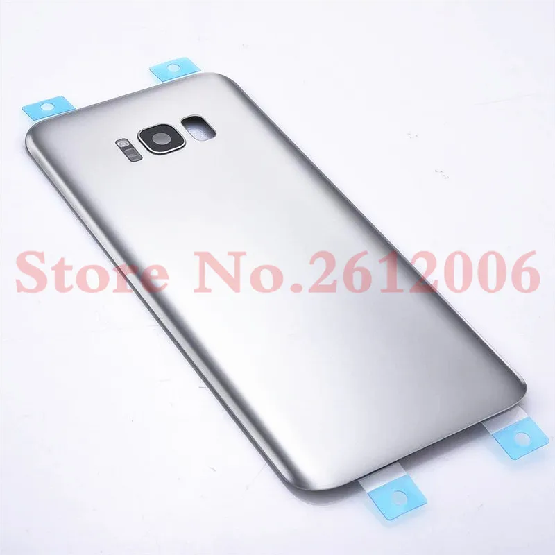 Оригинальное заднее стекло для Samsung Galaxy S8 g950 G950F& S8 Plus G955 G955F Крышка батарейного отсека задняя дверь корпус с объективом камеры