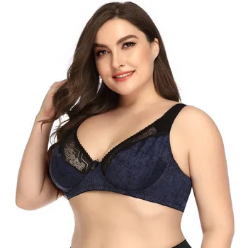 

2020 New Women Large Size Push Up Bra Thin Underwired Full Cup Lace No Pad Comfortable Underwear