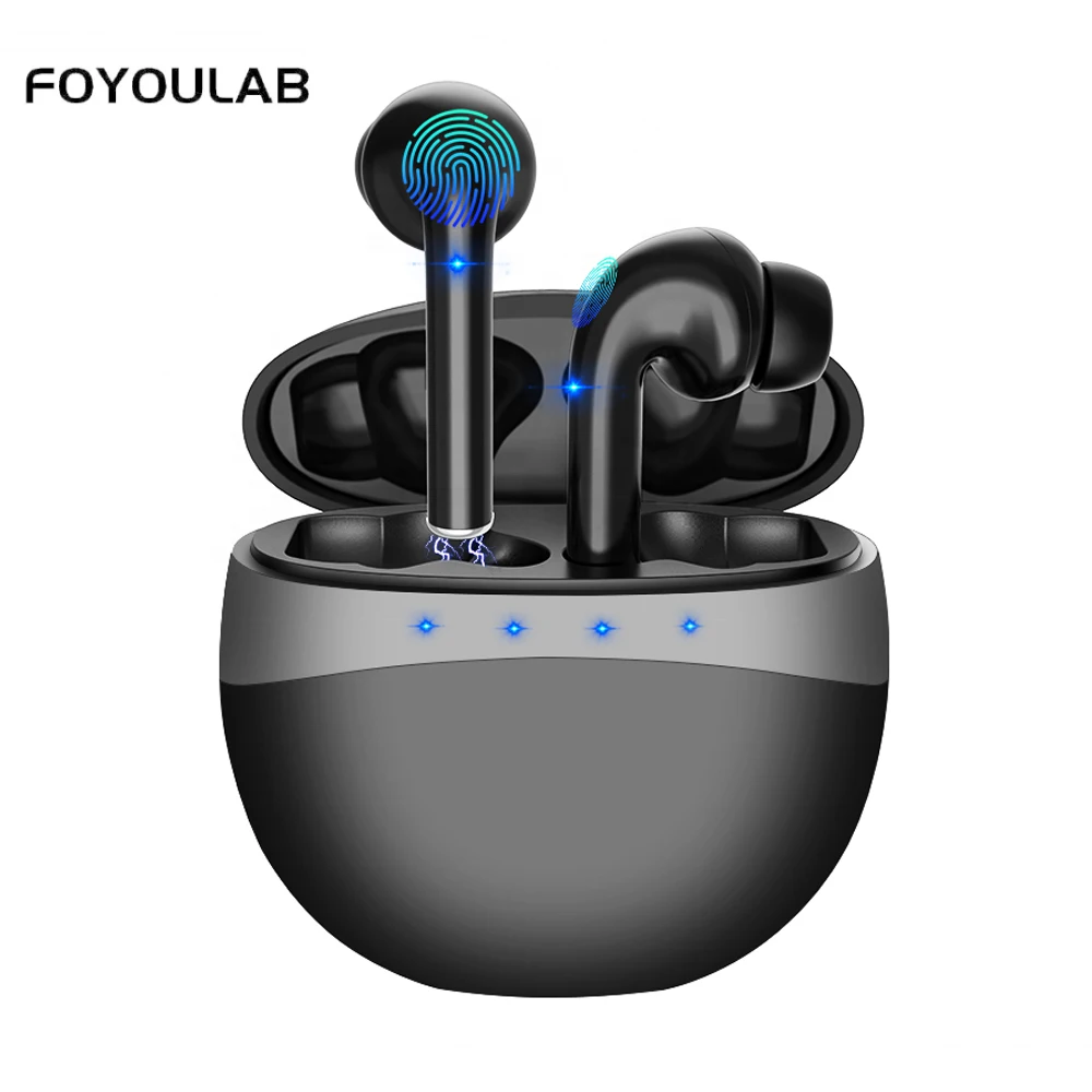 

FOYOULAB Good Bass Headset Bluetooth 5.0 TWS True Wireless Stereo Earphone Smart Touch Control Earbuds With Microphone For Cell