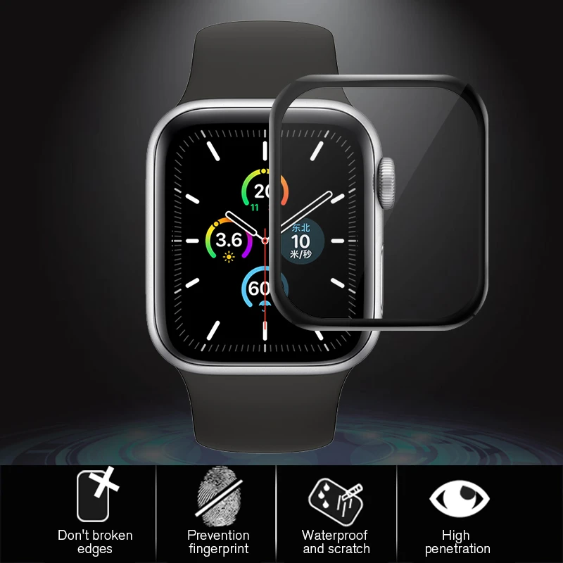 

For Apple Watch 5 40MM 44MM 3D Curved Screen Protector Thicken Hydrogel Film Full Cover Protective Film For iwatch Series 5
