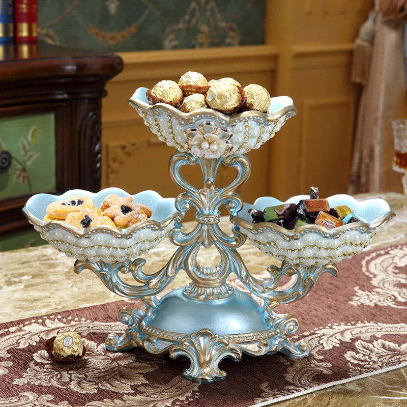 European Luxury Diamond Fruit Plate Tissue Box Vase Resin ornaments Art Home Livingroom Household Furnishing Decoration Crafts | Дом и сад