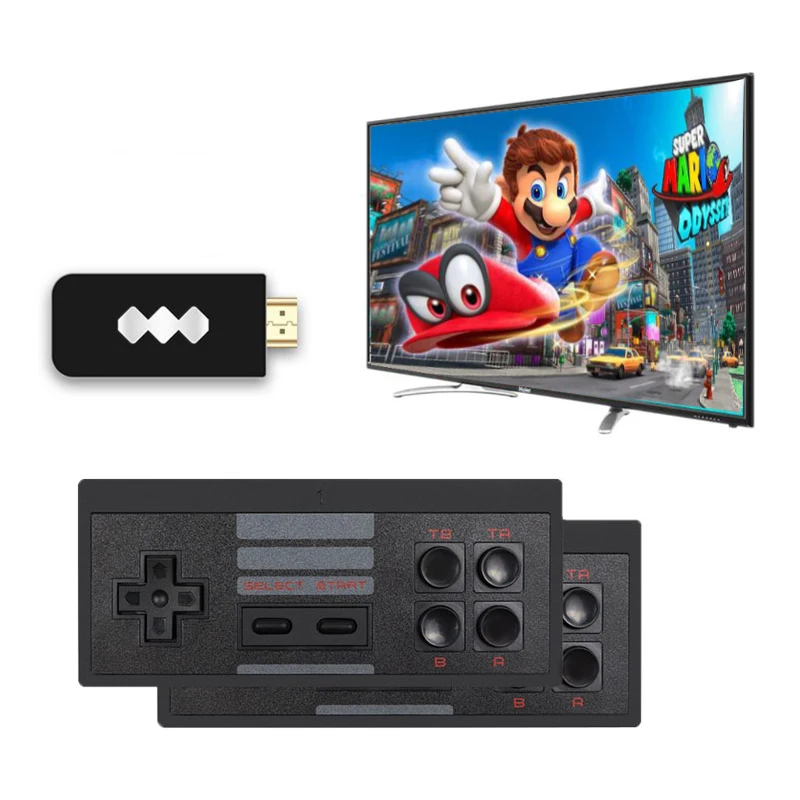 4K Wireless Console Game Stick Video Game Console Built in 568 Classic Game 8 Bit Mini Retro Controller HDMI Output Dual Player