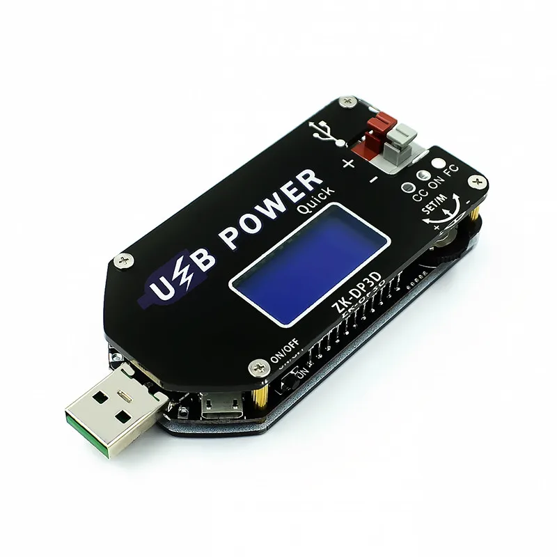 ZK-DP3D CNC USB TYEPE-C DC преобразователь CC CV 1-30 в 2A 15 Вт модуль питания Регулируемый источник питания QC2.0 3,0 AFC