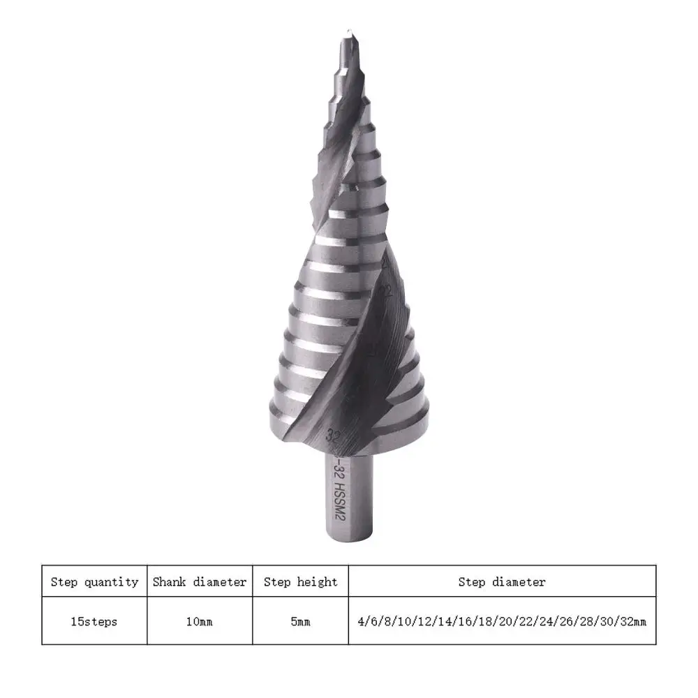 3 шт. Высокое качество HSS спиральный паз Шаг сверло шаг Размер 4-32 мм 4-20 мм 4-12 мм треугольный хвостовик электроинструменты сверло для металла