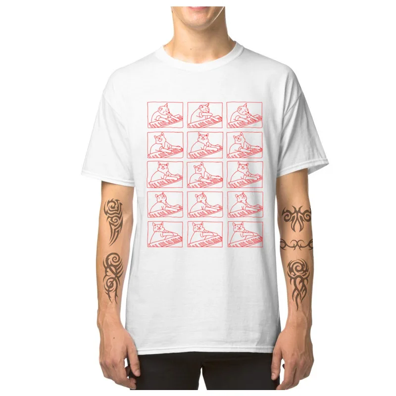 Cat Father T-shirt Men In Meme Major Kawaii Anime T Shirt Pet Mother Clothing Short Sleeve Summer Cotton Custom Camiseta XS | Мужская