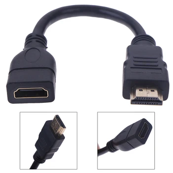 

1Pc 15cm/30cm HDMI Male to Female Extension Cable HDMI Protector Extender Cord