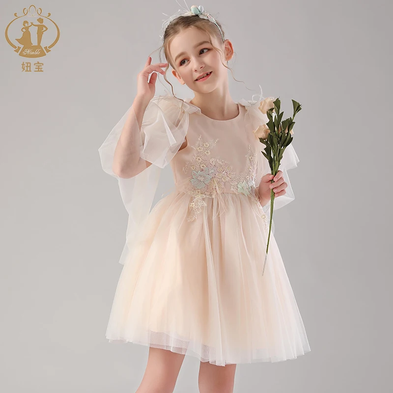Платье для девочки с вышивкой Nimbel Princess элегантное дизайнерское платье бусинами
