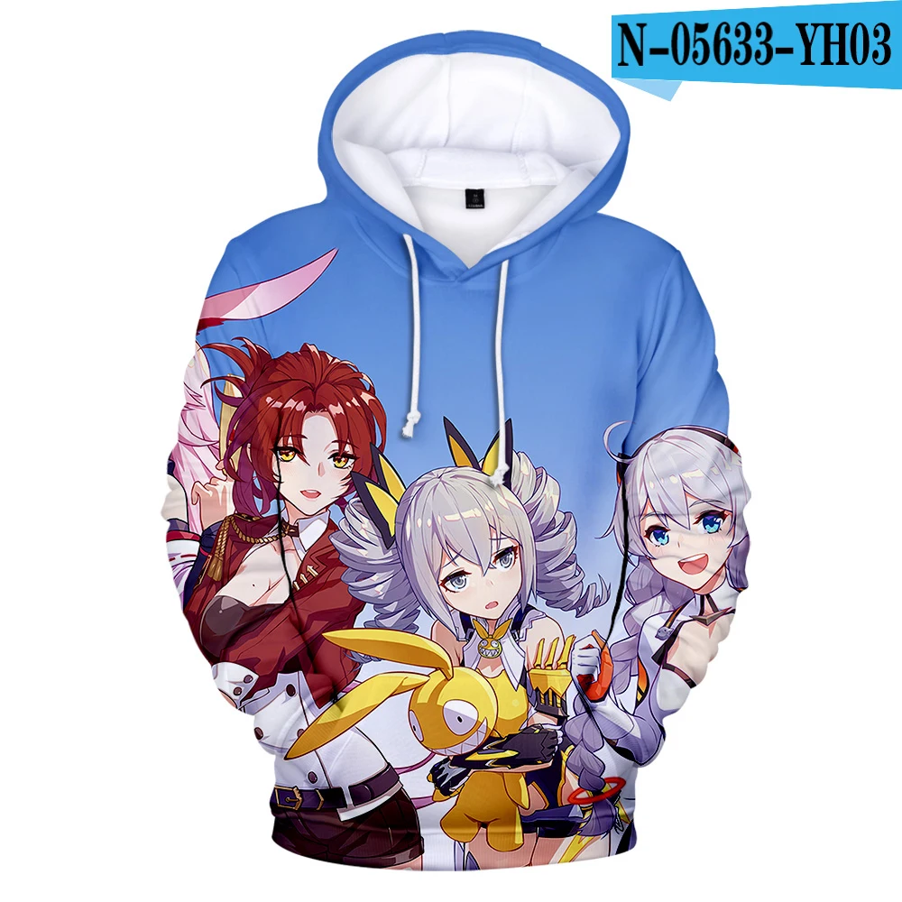Honkai Impact 3 игра унисекс толстовки Толстовка модный тренд стиль полиэстер унисекс материал толстовки Толстовка - Цвет: N05633