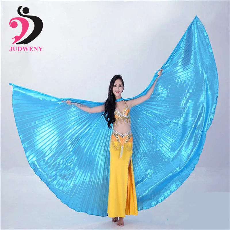 Новый Стиль Профессиональный танец живота Крыло прозрачная ткань Isis Крылья