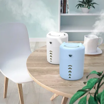 

ELOOLE Home Air Humidifier Double Nozzle Cool Mist Aroma Diffuser With Colorful LED Light Heavy Fog Ultrasonic USB Humidificador