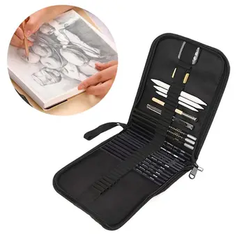 

Sketch Drawing Pencil Professional Charcoal Sketch Tool Brush Set Student With Rubber Art Brush Set