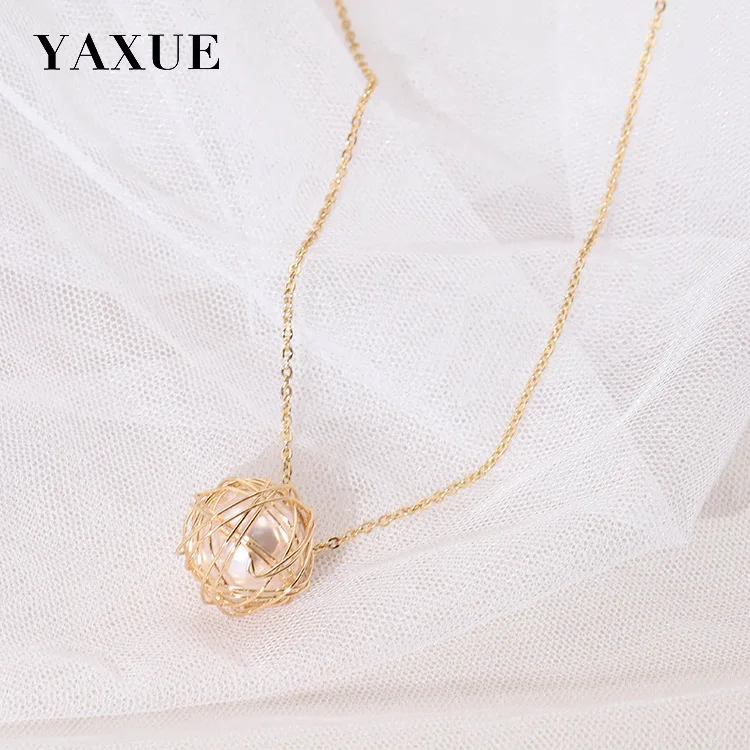 

CS2077 Korean version fashion pearl simple temperament hung Necklace