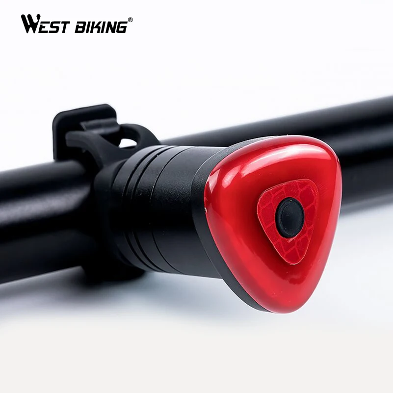 WEST BIKING велосипедные фары IPX6 Водонепроницаемый MTB дорожный велосипед задний фонарь старт/стоп тормоз Авто зондирующая лампа велосипедные сигнальные огни