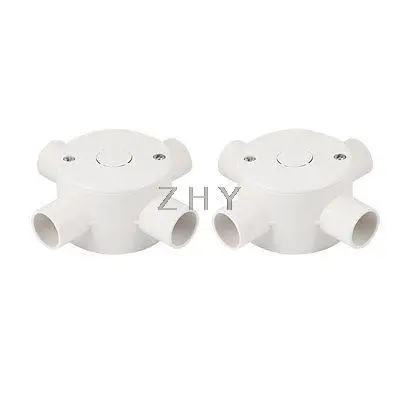 

Household Plastic 20mm Dia Four Hole Flush Mount Circuit Junction Box 2 Pcs
