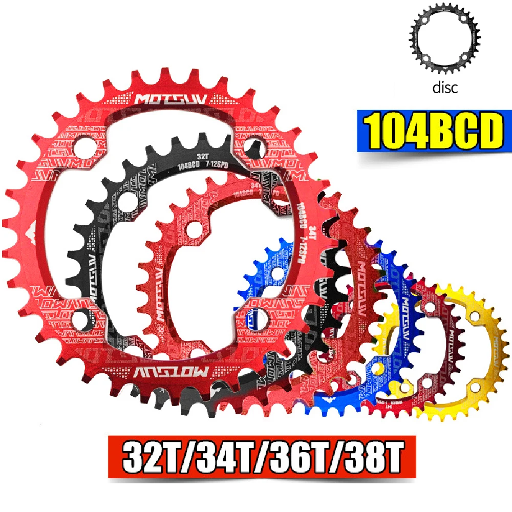 Bicycle Chainwheel Bike-Parts Cycling-Equipment 32T 104BCD 34T 38T 36T Round Zacro